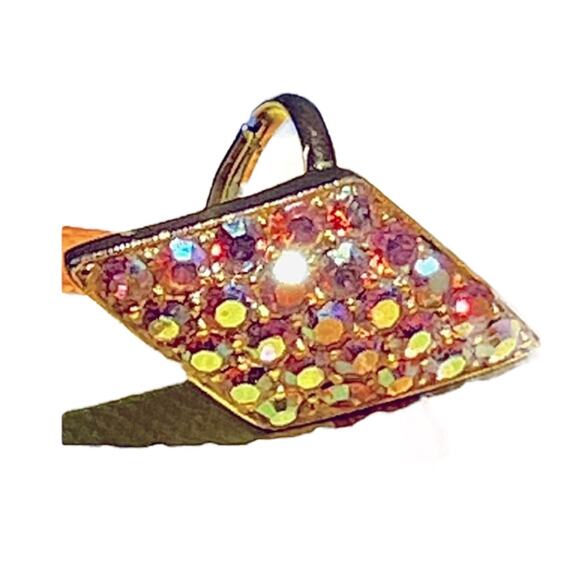 VINTAGE 1960s PINK RHINESTONES Cocktail Ring EMMOND JEWELRY - Picture 5 of 12